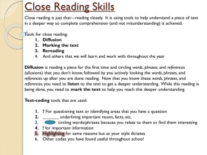 Close Reading Skills - Everett Public Schools