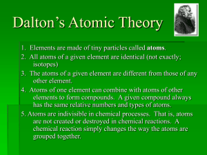 Chapter 4 Chemical Foundations: Elements, Atoms, and Ions