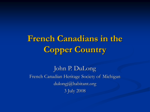 Michigan's Other French Canadians