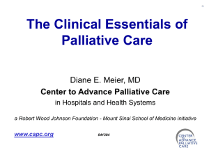 The Clinical Essentials of Palliative Care