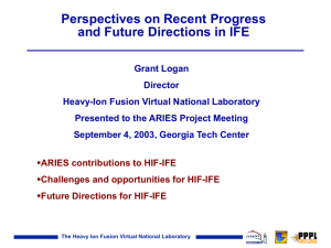 Power Point - Fusion Energy Research Program