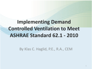 Designing a High Efficiency Ventilation System to Meet ASHRAE