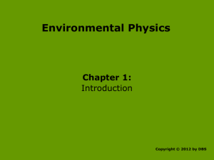 Environmental Physics Chapter 1