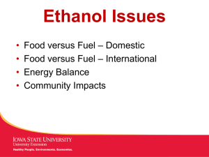 Ethanol Issues