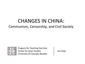 Changes in China ppt - Center for Education in Law and Democracy