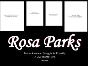 Rosa Parks - equality