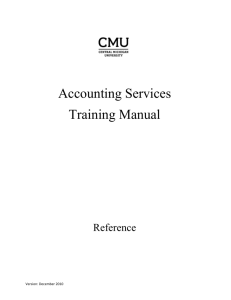 Training Manual - Central Michigan University