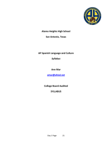 AP Spanish Language and Culture Syllabus MAR