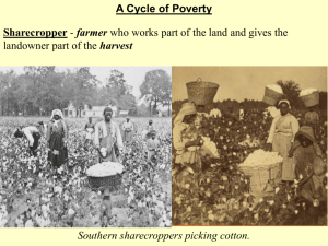 Sharecropping and Jim Crow Laws