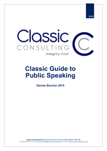 Classic Guide to Public Speaking