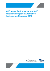 VCE Music Performance and VCE Music Investigation Alternative