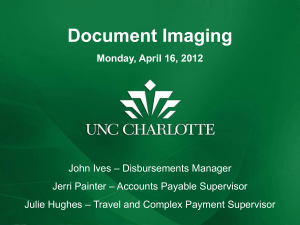 Document Imaging - University of North Carolina