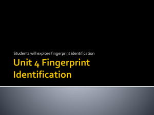 Unit 4 Fingerprint Identification