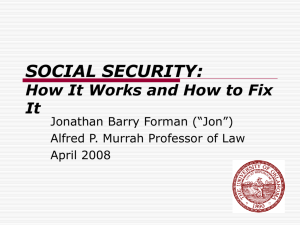 SOCIAL SECURITY - University of Oklahoma