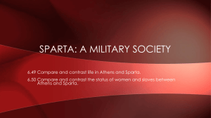 Greece - Sparta: A Military Society