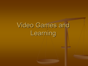 Video Games and Learning