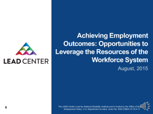 Achieving Employment Outcomes