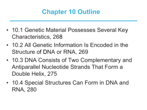 10.2 All Genetic Information Is Encoded in the Structure of DNA or