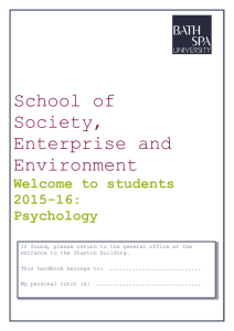 students 2015-16: Psychology - The Hub