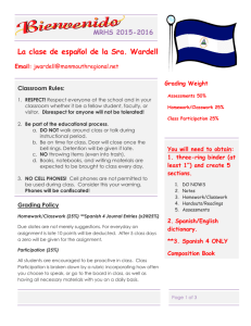 Spanish 3 and 4 rules - Monmouth Regional High School