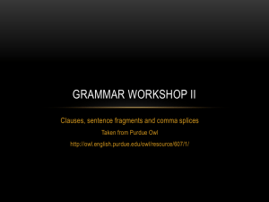 Grammar Workshop II - Humble ISD on Bullying