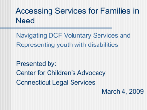 Navigating DCF Voluntary Services and Representing Youth with