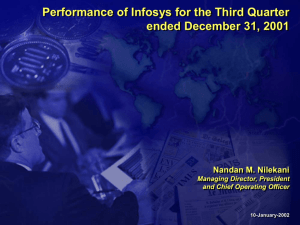 Performance of Infosys for the Third Quarter Ended December 31