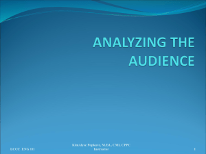 ANALYZING THE AUDIENCE