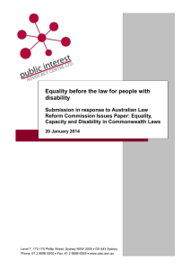 Public Interest Advocacy Centre - Australian Law Reform Commission