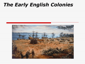 Early English Colonization
