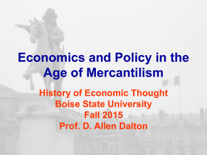Age of Mercantilism - College of Business and Economics