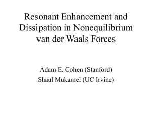 Van der Waals forces and nonlinear optics