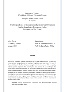 SIFI Systematically Important Financial Institutions