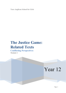 The Justice Game: Related Texts