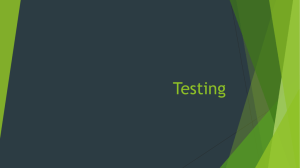 Testing (AP 2013