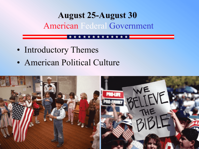 Introductory Themes And American Political Culture