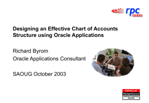 Designing an Effective Chart of Accounts Structure using Oracle