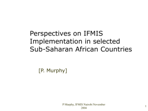 Perspectives on IFMIS implementation in selected sub