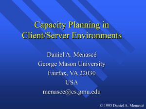Planejamento de Capacidade em Ambientes Cliente/Servidor