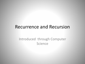 Recurrence and Recursion