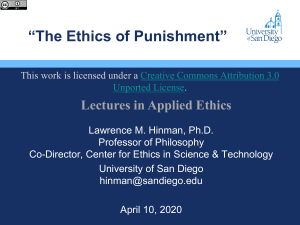 Ethical Issues in Punishment