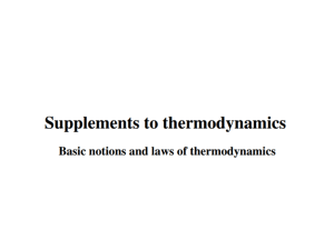 Zeroth law of thermodynamics The problem is that an arbitrary final