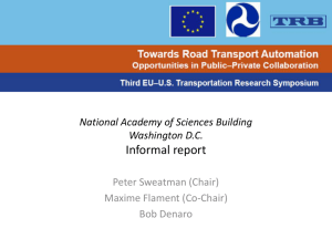 EU-US collaboration in road transport automation