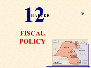 Chapter 12 - Fiscal Policy