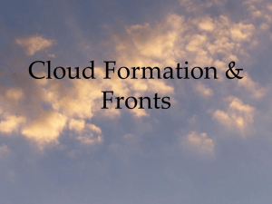 Cloud Formation & Fronts