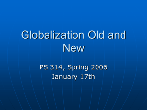 What is new in contemporary globalization
