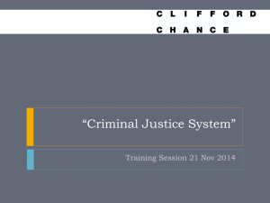 Criminal Justice System - Warwick Debating Society
