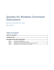 Quicken Web Connect (Windows)