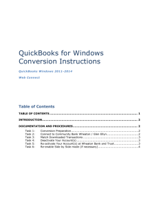 Quickbooks Web Connect (Windows)