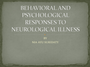 behavioral and psychological responses to neurological illness